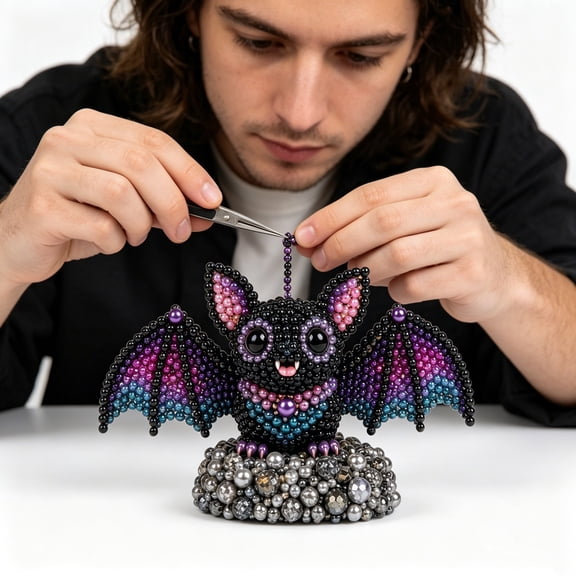 Complete Beading Starter Set, DIY Colorful Bead Dog Craft Kit with Needles, Stress Relief Handmade Jewelry Art Project with Step by Step Guidance for Teens Adults Craft Lovers