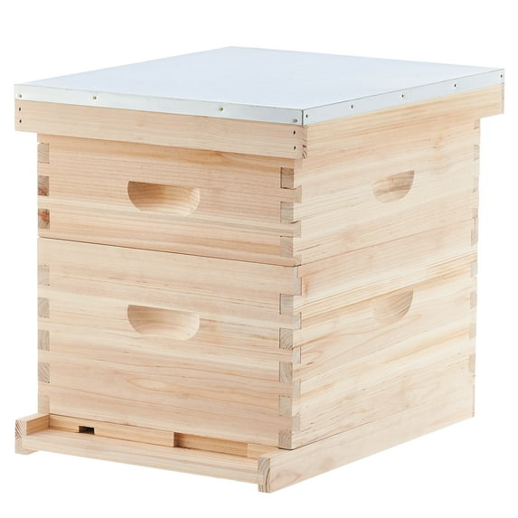 Complete Beekeeping 20 Frames Beehive Box Kit (10 medium 10 Deep ) Langstroth Bee Hive