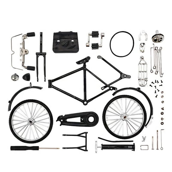 Complete Bicycle Assembly Kit with Frame Wheels Fork Handlebar Pedals Crankset Chainring Fenders and Essential Parts for Standard Bike Build