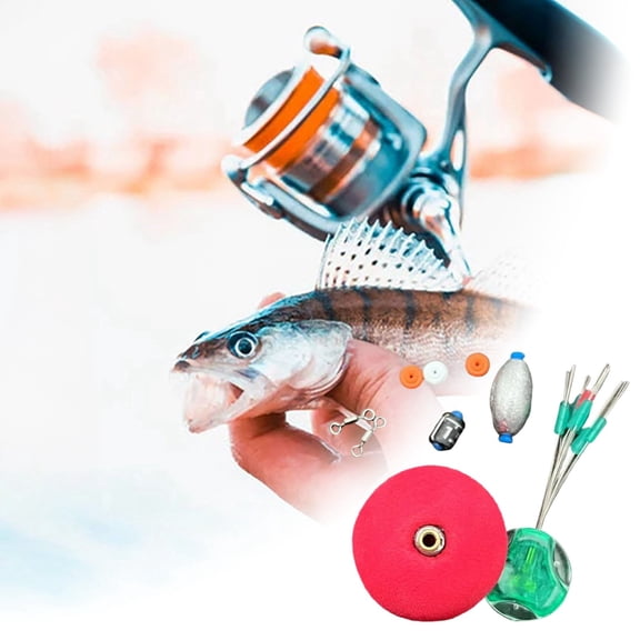 Complete Bobber Rig Assorted Floats Weights Hooks Set for Freshwater Saltwater Angling - All-in- Fishing Tackle Supplies Kit with