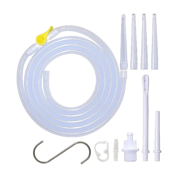 Complete Bowel Washing Set Includes 2 Meter Tube 6 Tips and Adjustable Valves Flushing Hose for Intestinal Health