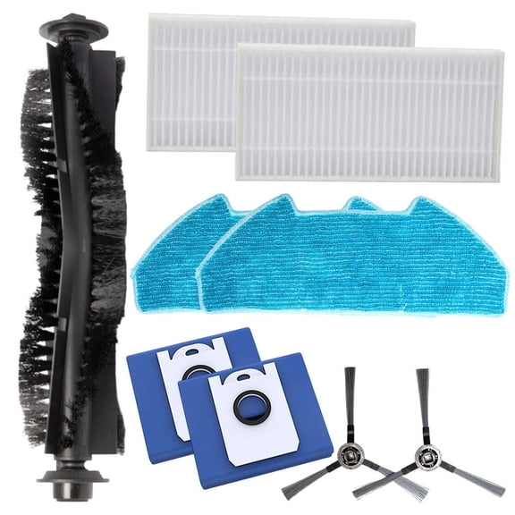 Complete Brush and Filter Kit for bObsweep For Dustin with Effective Mop Cloths