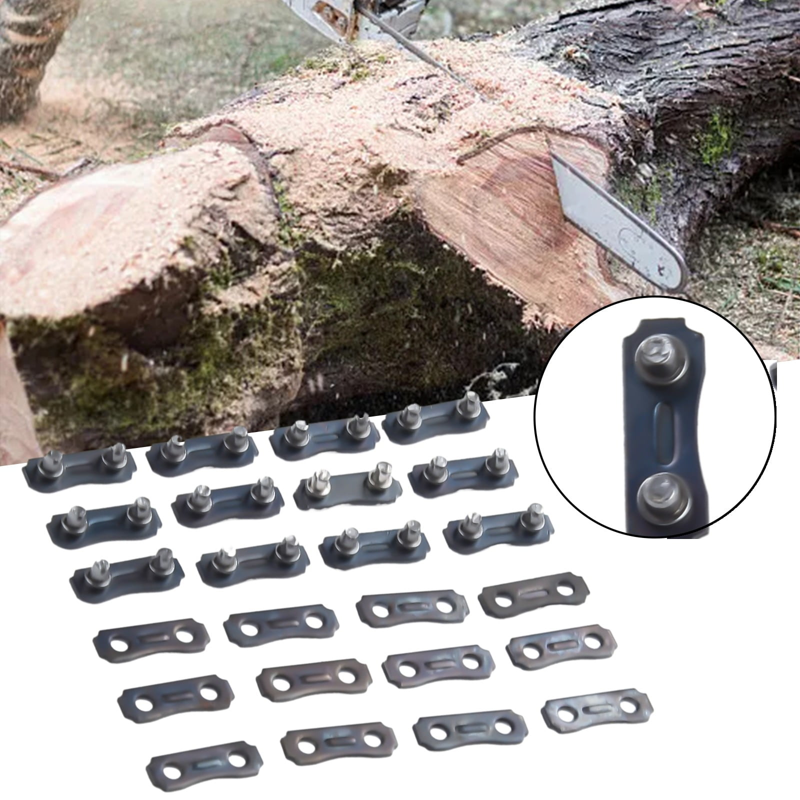 Complete Chainsaw Chain Repair Kit Includes 12 Sets of Heavy Duty 3/8 ...