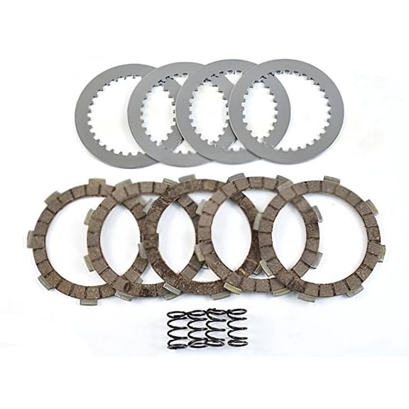 Complete Clutch Plate Kit With Heavy Duty Springs Compatible with 2002-2005 Kawasaki KLX110 KLX 110 112cc SOHC 4-Stroke Air-Cooled Single Cylinder Trail Pit Bike 13089-1087