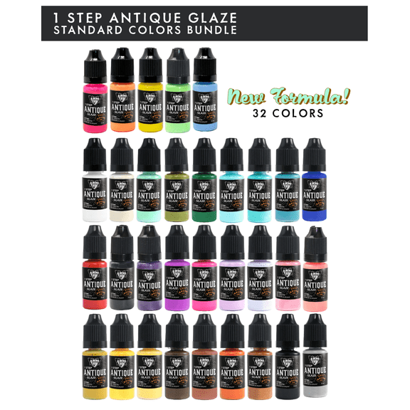 Complete Color Set (32pcs), Antique Glaze, Jewelry Craft, Multi-surface
