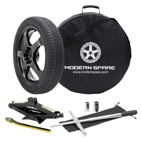 Complete Compact Spare Tire Kit w/ Carrying Case - Fits 2015-2026 Audi Q7 Models - Modern Spare