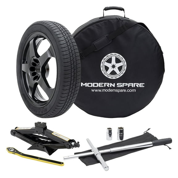 Complete Compact Spare Tire Kit w/ Carrying Case - Fits 2016-2025 Audi A3 And S3 Models - Modern Spare