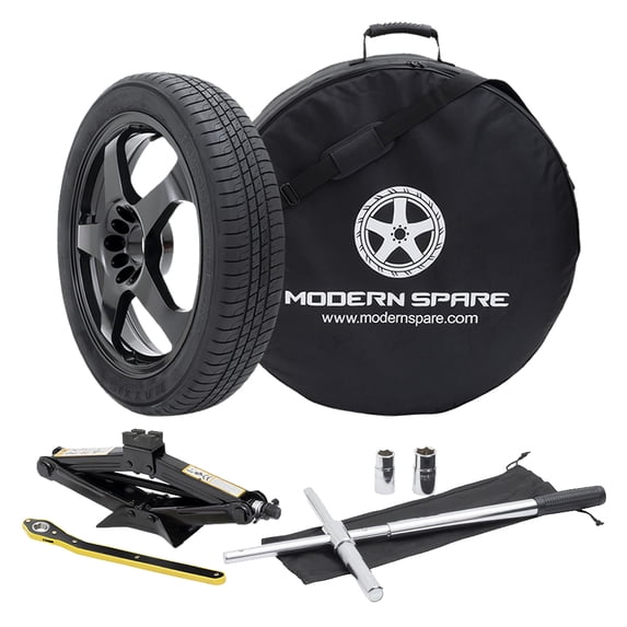 Complete Compact Spare Tire Kit w/ Carrying Case - Fits All 2016-2026 Audi A5 Models - Modern Spare