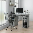 thumbnail image 1 of Complete Computer Workstation Desk with Storage, Grey, 1 of 9