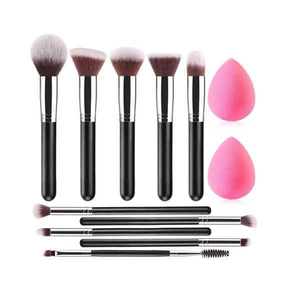 Complete Cosmetic Brush Set Silky Soft Fiber Bristles Seamless Blending Hypoallergenics Design Multipurpose Makeup Applicators For Daily Use