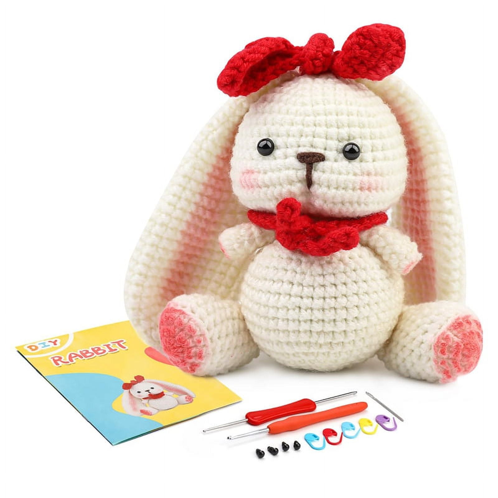 Complete Crochet Kits for Beginners, DIY Animal Rabbit Crochet Kit with