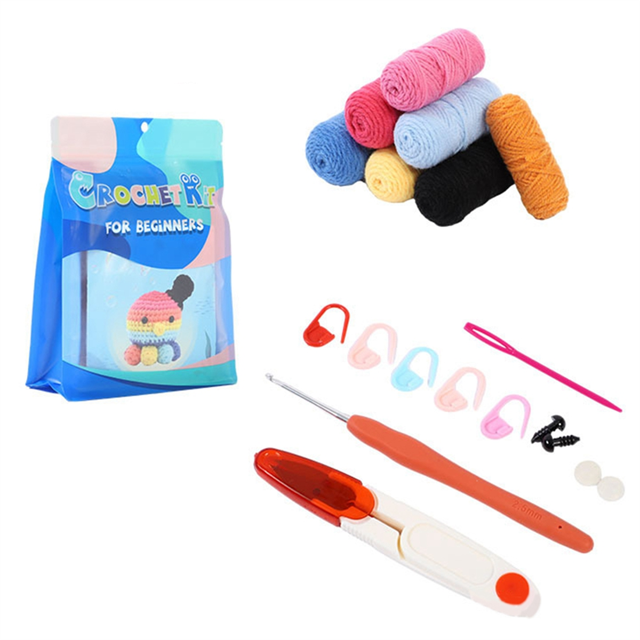 Complete Crochet Kits for Beginners,DIY Animal Rainbow Octopus Kit with