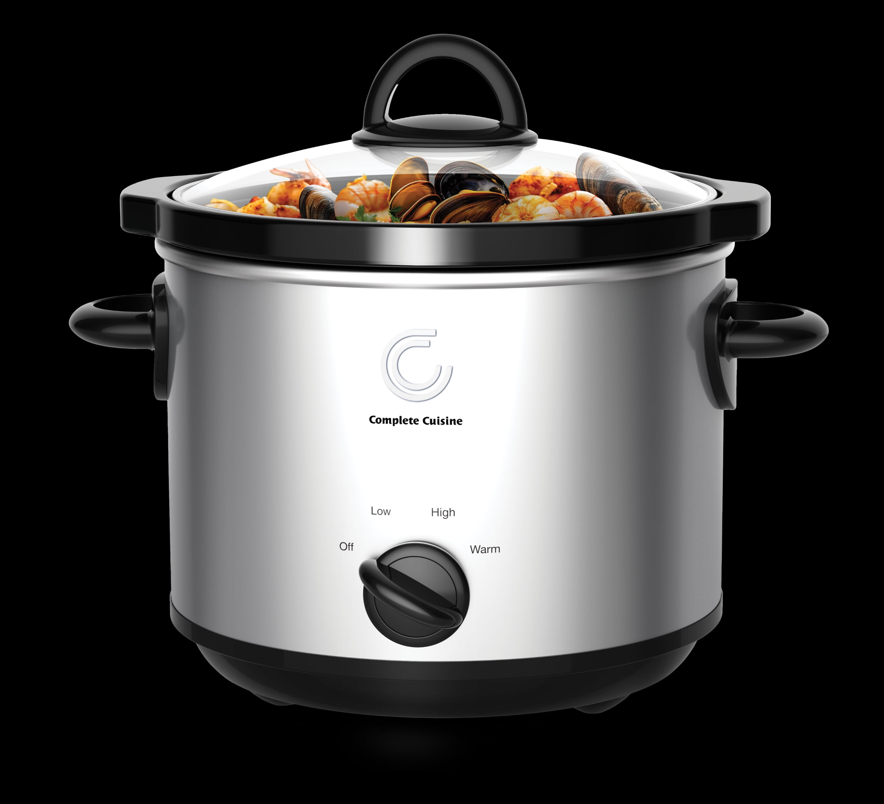 Complete Cuisine Slow Cooker with Adjustable Temp, Entrees, Sauces, Stews & Dips, Dishwasher