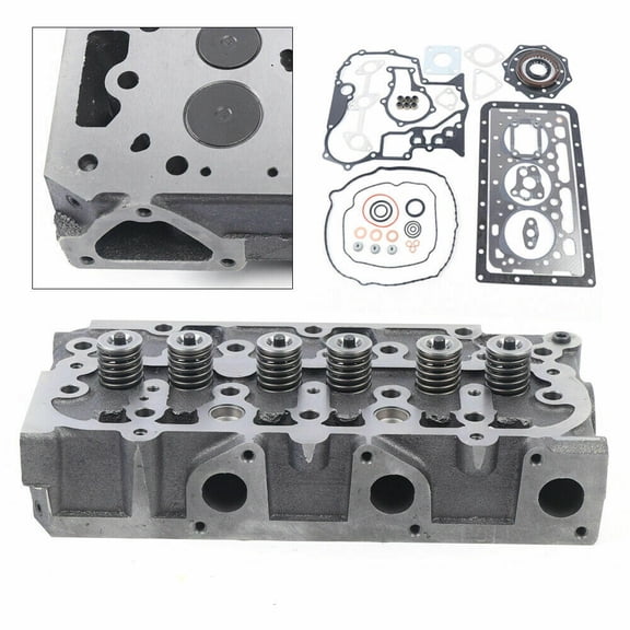 Complete Cylinder Head with Valves Spring & Full Gasket Kit for Kubota Engine D902 ZD323 / Utility Vehicle RTV900W