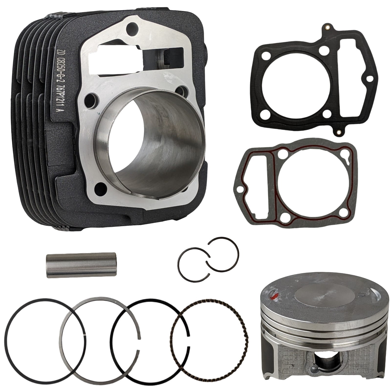 Complete Cylinder Kit with Piston Rings Wrist Pin Gaskets Kit for Manual 6-speed Jonway Vitacci GTX 250 EFI 250cc GY6 Engines Motorcycle ZS165FMM