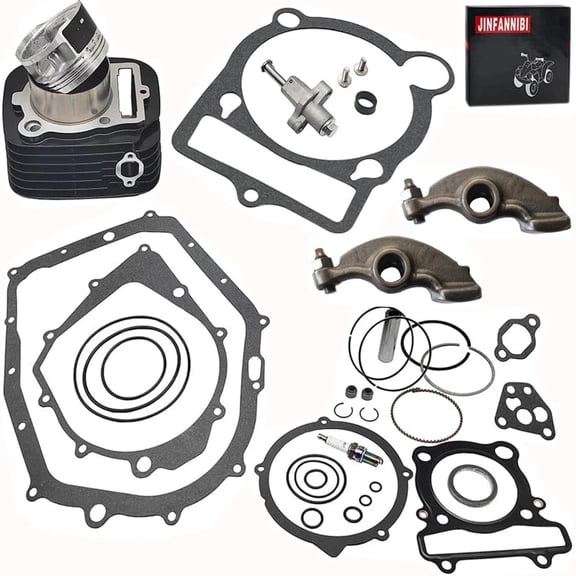 Complete Cylinder Piston Ring Top End Rebuild Kit with Rocker Arms Tensioner for Yamaha Big Bear 350 Warrior 350 Raptor 350 Bruin Grizzly Wolverine Moto-4 350| Replace UY-11310-03-00