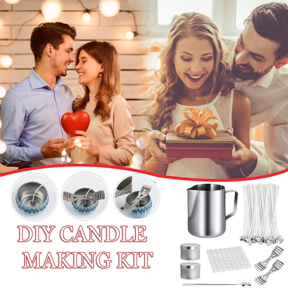 Complete DIY Candle Making Kit - Includes Beeswax, Essential Oils, Wicks, Dyes & Tins - Perfect Gift for Beginners & Adults - Create Custom Candles for Christmas