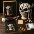 thumbnail image 1 of Complete DIY Crochet Kit for Beginners, Halloween Fantasy Hood Hat Craft Set with Yarn, Hook, Instructions and Gift Box（style:A）, 1 of 8