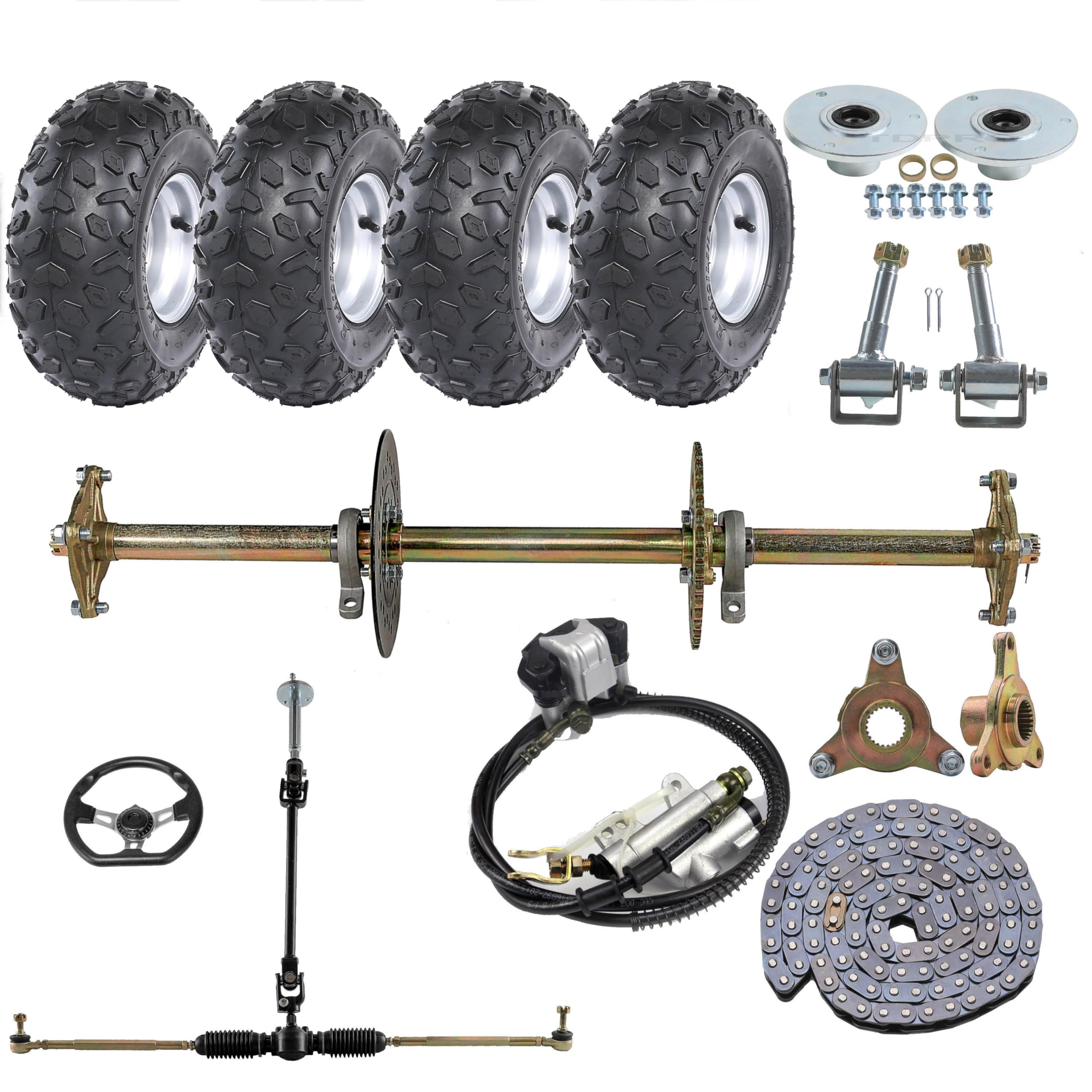 Diy Rear Axle Assembly Set Complete DIY Go Kart & Drift Trike 32
