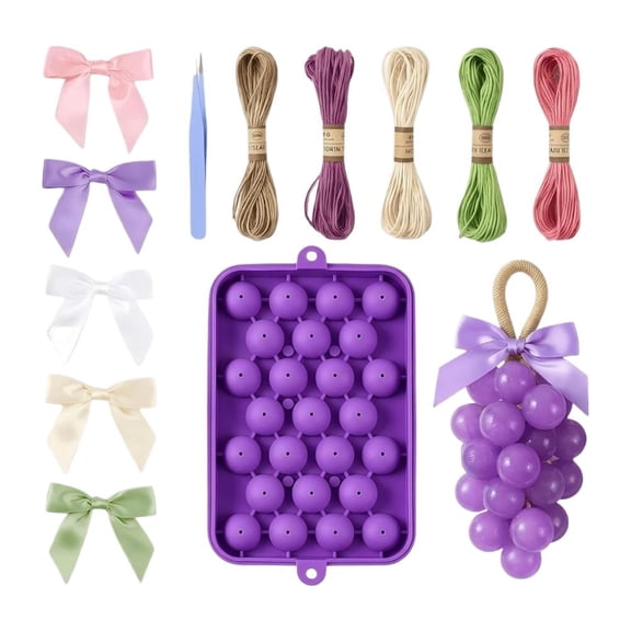 Complete DIY Grape Soap Making Kit With Silicone Mold Accessories For Unique Handmade Gifts