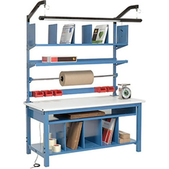 Complete Electronic Packaging Workbench ESD Safety Edge - 72 x 30 in., White
