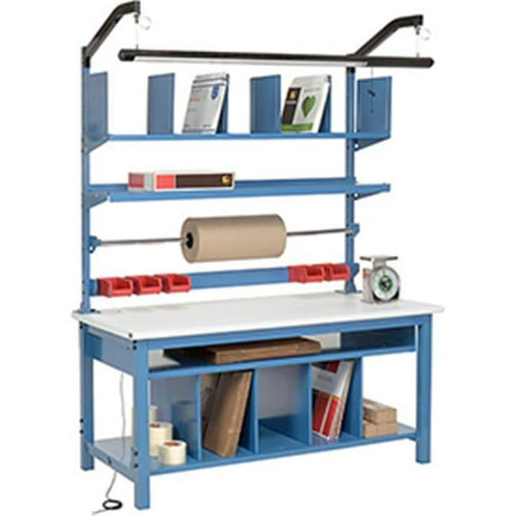 Complete Electronic Packaging Workbench ESD Safety Edge - 72 x 30 in., White