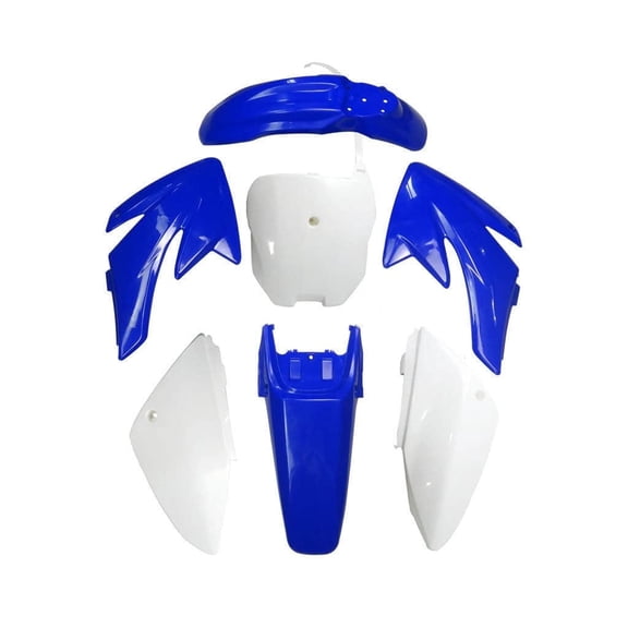 Complete Fairing Fender Kit for CRF70, CRF70F CRF 70 Pit Bikes Motorcycle - ABS Plastic Dirt Bike Body Kit with Number Plate, Front/Rear Fenders, Tank Covers & Side Panels (Blue)