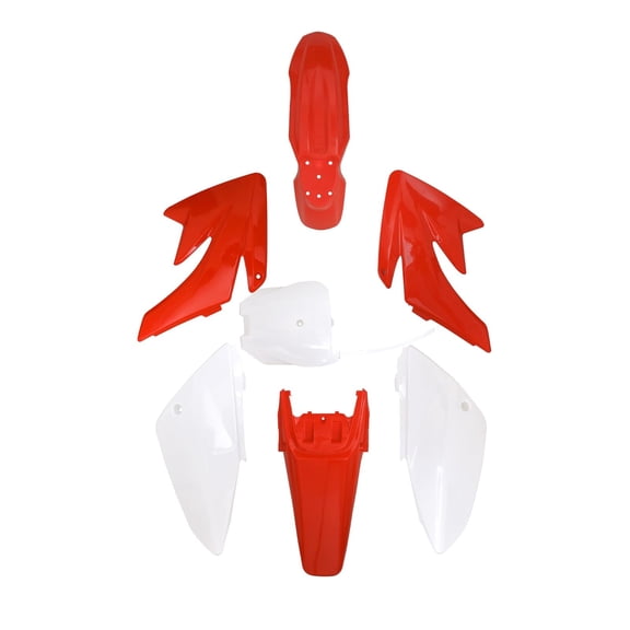 Complete Fairing Fender Kit for CRF70, CRF70F CRF 70 Pit Bikes Motorcycle - ABS Plastic Dirt Bike Body Kit with Number Plate, Front/Rear Fenders, Tank Covers & Side Panels (Red)