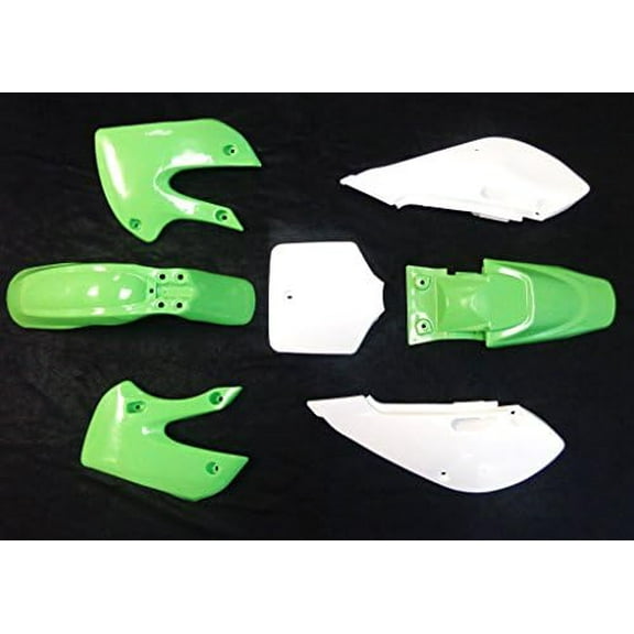 Complete Fairing Kit Plastic for Kawasaki KLX 110 KLX110 DRZ KX 65 (Green)