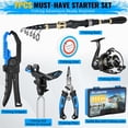 thumbnail image 1 of Complete Fishing Rod and Reel Combo Kit with Tackle Box, Lures, Tools & Bank Holder for Men, 1 of 8