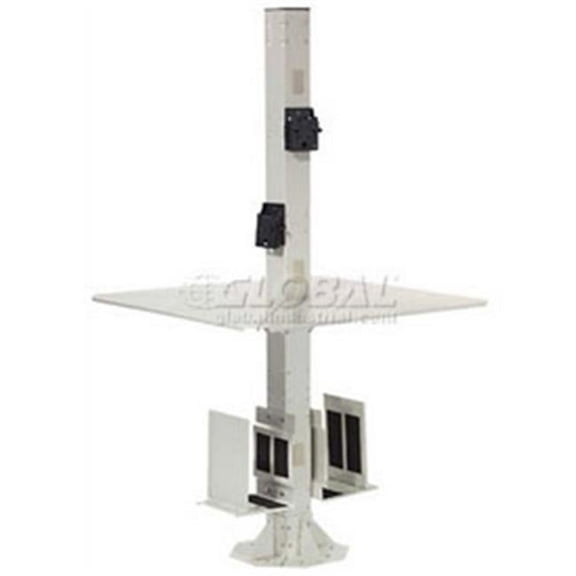 Complete Floor Mount Orbit Computer Kiosk with VESA Mounts & Power Outlet - Beige