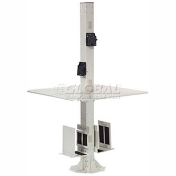 Complete Floor Orbit Computer Kiosk with Vesa Mounts - Beige - 81 in.