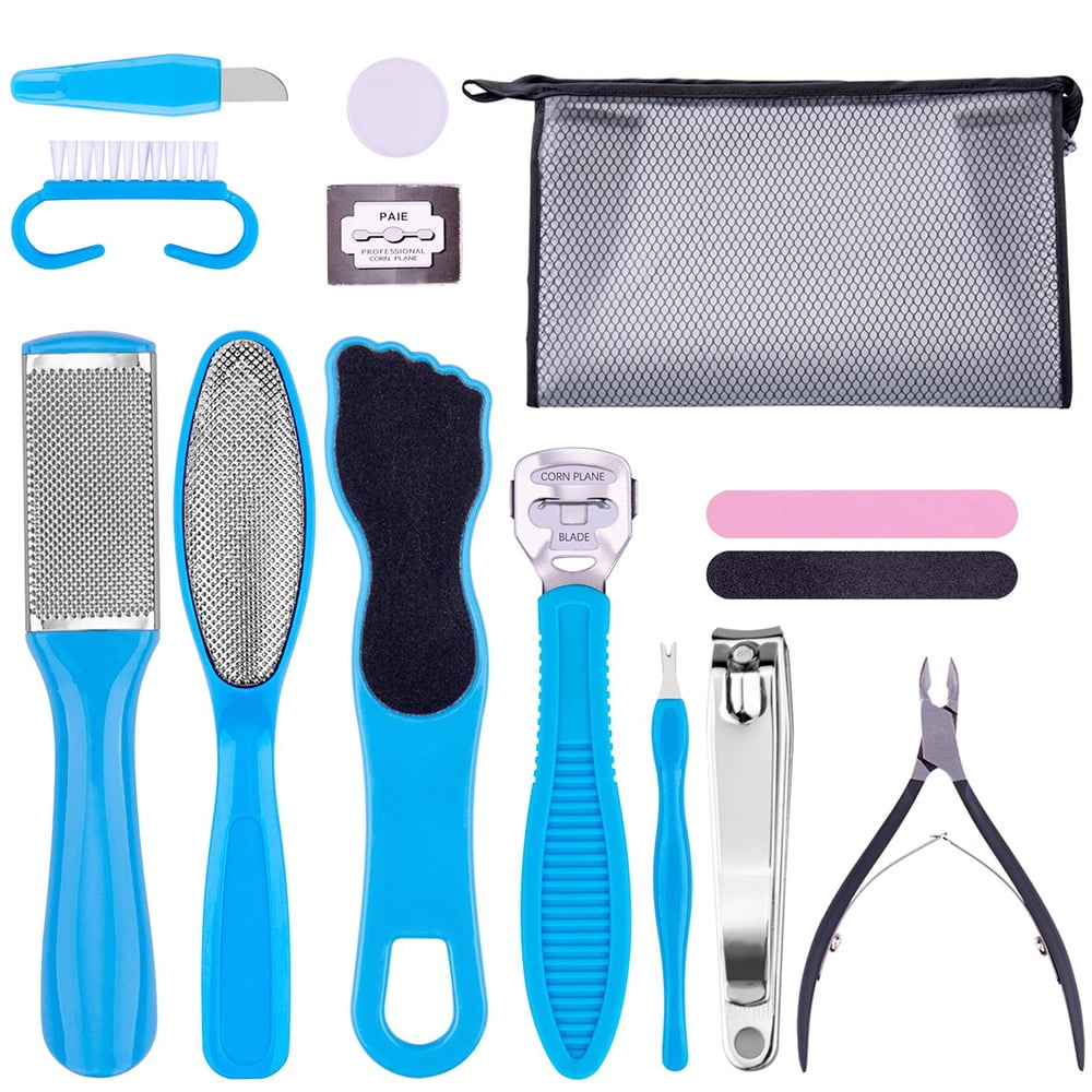 Complete Foot Care Kit - 14 in 1 Stainless Steel Pedicure Tools Set for ...