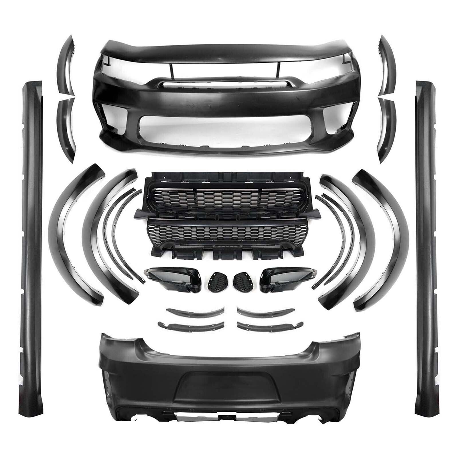 Complete Front & Rear Bumper Widebody Set Fits 2015-2023 Dodge Charger