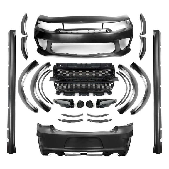 Complete Front & Rear Bumper Widebody Set Fits 2015-2023 Dodge Charger
