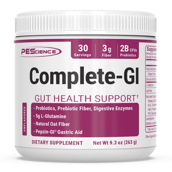 Complete-GI Gut Health Powder Full-Spectrum Digestive Support with Probiotics, Prebiotics & PepZin GI