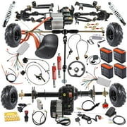 مجموعة كاملة من مجموعة Go Kart Assembly، طقم دفع رباعي العجلات، 34 محور خلفي، 48 V 1000 W موتور التفاضلية، عجلات، طقم توجيه، ذراع متأرجح للتعليق الأمامي لمركبة ATV، رباعية، عربات التي تجرها الدواب، عربة الذهاب، عربة الغولف
