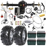 Complete Go Kart Assembly Kit, 40 Rear Axle Kit 48V 1000W Brushless Motor Differential,18x9.50-8 Wheels Tires for DIY Part Go Kart Golf Cart ATV Quad Buggy Trike Dolly Cart 4 Wheelers