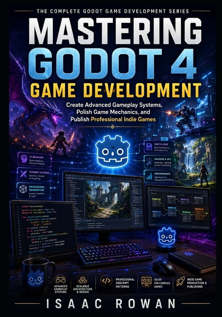 The Complete Godot Game Development Mastering Godot 4 Game Development: Create Advanced Gameplay Systems, Polish Game Mechanics, and Publish Professional In, Book 2, (Paperback)