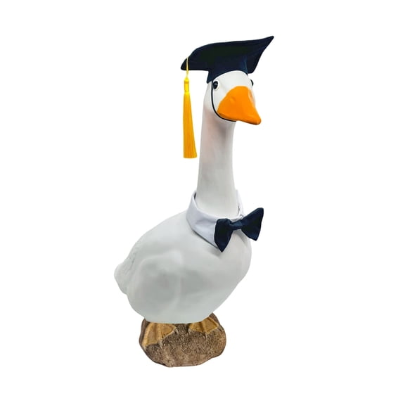Complete Graduation Goose Outfit Set, Cap, Tassel and Bow Tie for 23 Inch Garden Goose, Perfect for Graduation Season Yard Display