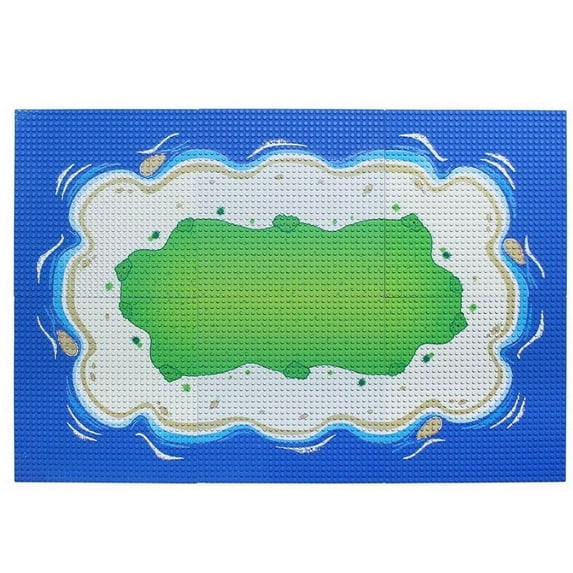 General Jim's Toys & Bricks Grass Oasis Baseplates, 6-Pack – 10 in. x 10 in. for Diorama Build