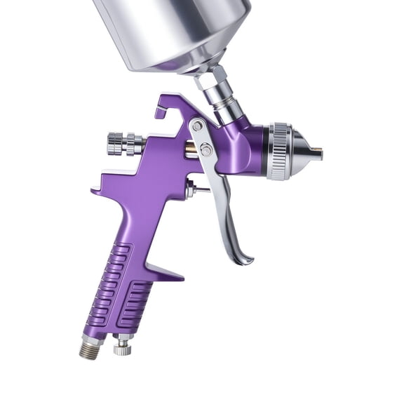 Complete Gravity Feed Spray Gun Set for Auto Repair  Includes 3 Nozzle Sizes, 3 Paint Cups & Air Regulator | Professional Painting Kit