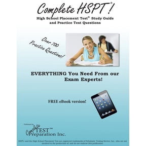Complete HSPT: High School Placement Test Study Guide & Practice Test Question (Paperback)