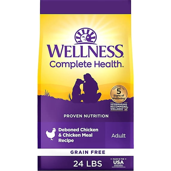 Wellness Complete Health Grain-Free, Natural, Chicken Recipe Dry Dog Food 26 lbs