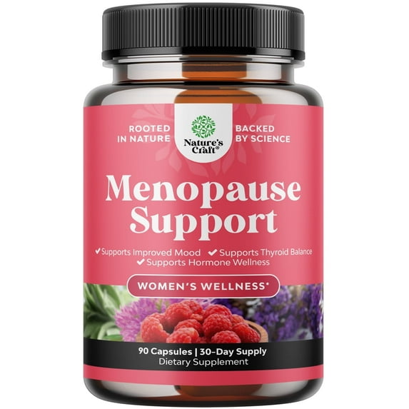 Nature’s Craft Herbal Menopause Support Supplement, Hormone Balance for Women, 90 Capsules