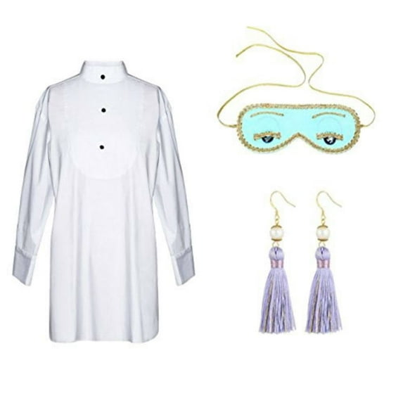 Complete Holly Sleep Set with Earrings Inspired By Audrey Hepburn Style (Regular Fit)