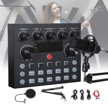 Complete Home Studio Recording Kit Mixer Condenser Microphone for Music Podcast