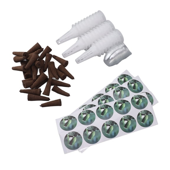 Complete Hydroponic Growing Kit for Inside Organic Herbs and Tomatoes Planting - Professional Seed Starter Pods Kit with Grow Sponges, Baskets, and Vented Domes (10.2 x 5.5 x 2.4 in / 26 x 14 x 6 cm)