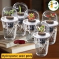 thumbnail image 1 of Complete Hydroponic Seed Starter Kit for Indoor Gardening - 1 Set of 5Pieces with Clear Germination Domes, Net Pots, Plant Sponges, and Growing Cups for Seedlings, Vegetables, and Herbs, 1 of 6