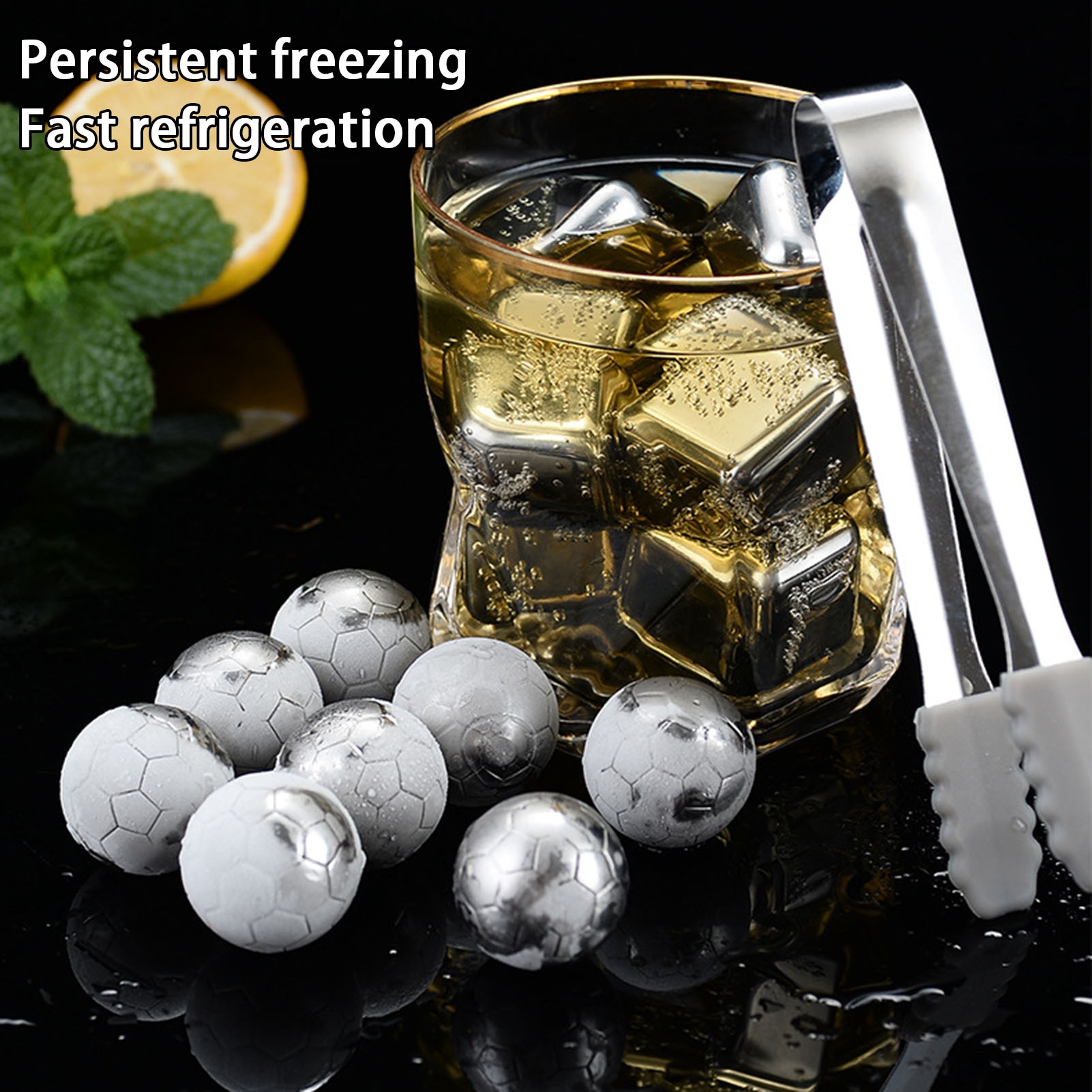 Complete Ice Cube Mold Set Reusable Whisky Stones for Chilled Drinks